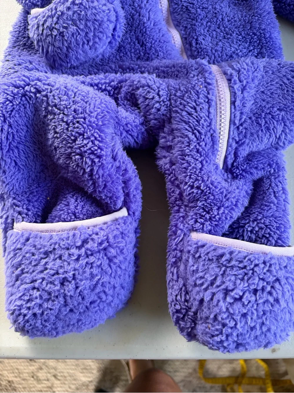 Snozu Purple Fleece Baby Bunting Snowsuit 9-12 Months Fold Over Cuffs